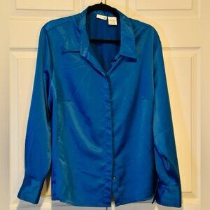 East 5th Electric Blue Button Blouse 24W